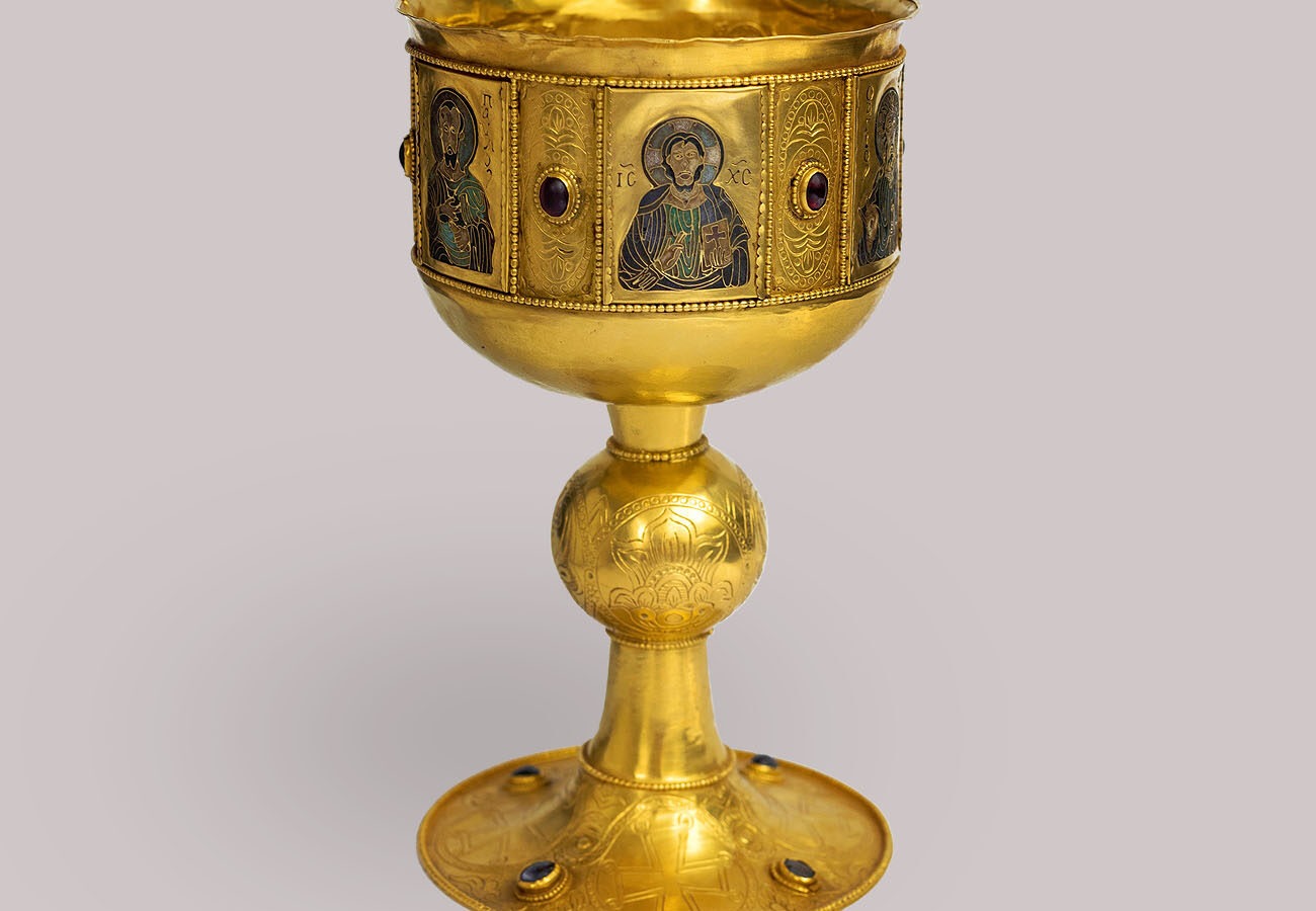 Чаша Євхаристійна грузинська з емалевими іконами